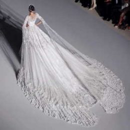 What are the different types of trains on wedding dresses?